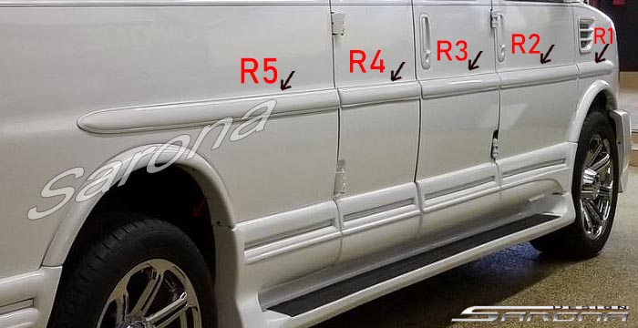 Custom Chevy Express Van  Body Side Molding (2003 - 2024) - $590.00 (Part #CH-002-BD)